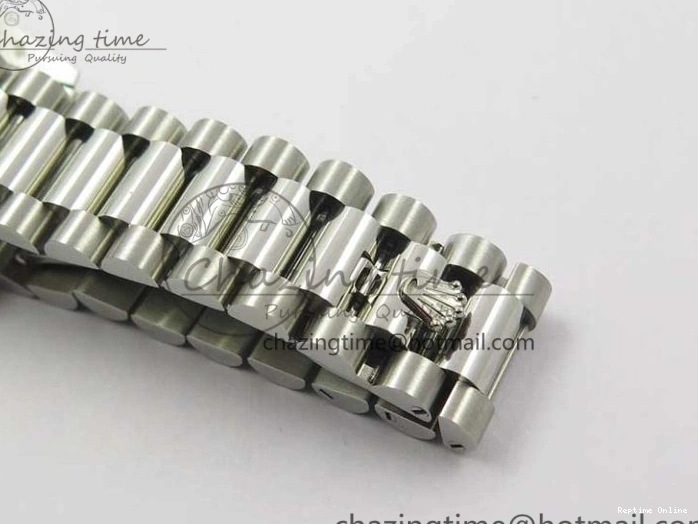 0521 Day-Date 36 SS 128239 Bp Maker Best Edition White MOP Dial Crystral Markers on President Bracelet FlexibleFit 3153